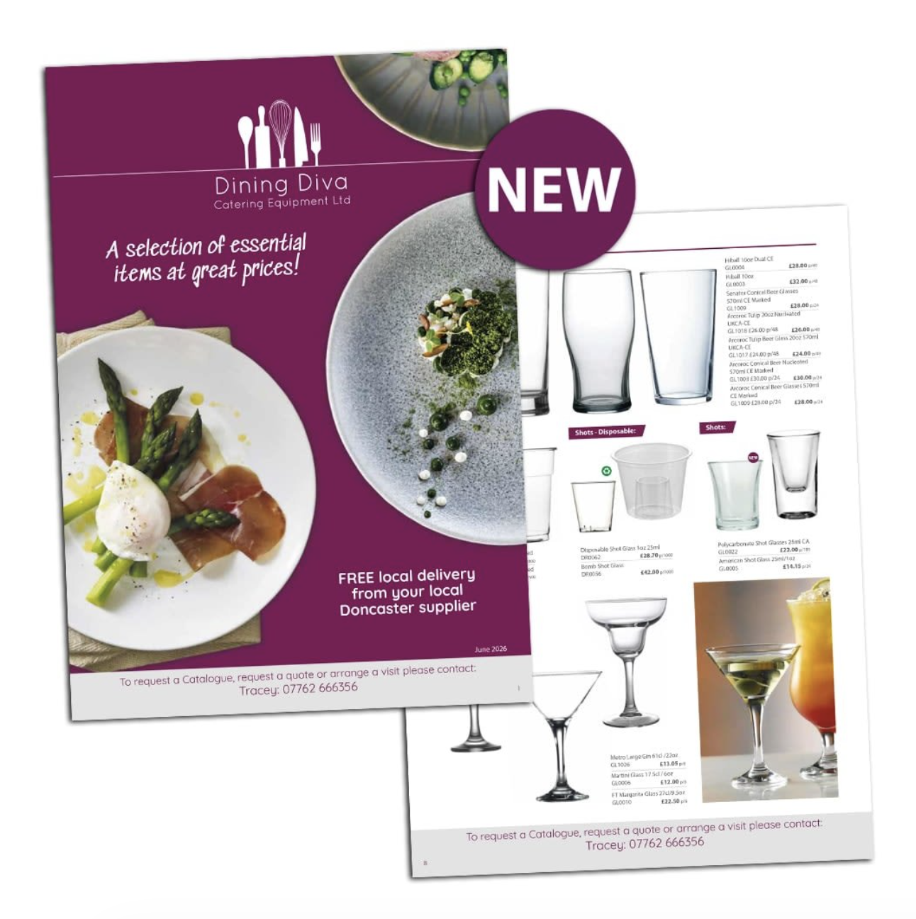 Dining Diva catalogue featuring catering equipment and product ranges